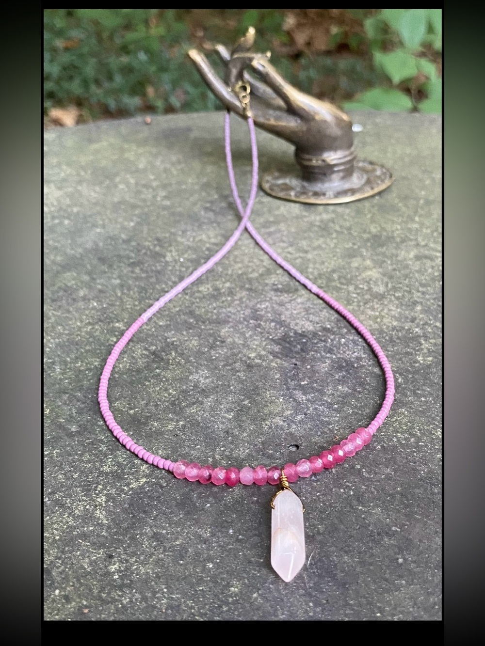 Rose Quartz Beaded Necklace